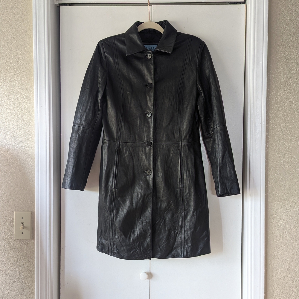 Kenneth Cole Reaction Women's Black Leather Jacket